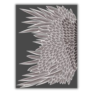 Hiya Modal Cashmere Scarf Silver Feather